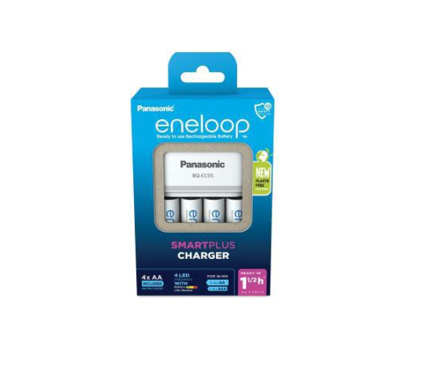 Panasonic ŁADOWARKA SMARTPLUS + 4x AA ENELOOP 2000 mAh - 1068355 - zdjęcie 2